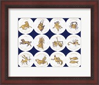 Framed Gilded Zodiac Signs