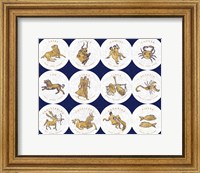 Framed Gilded Zodiac Signs