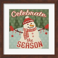 Framed Retro Christmas VII Celebrate the Season