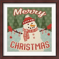 Framed Retro Christmas VII Merry Christmas