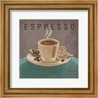 Framed Coffee and Co III Teal and Gray