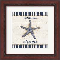 Framed Calm Seas II Gold Rope Border