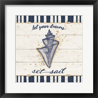 Calm Seas III Gold Rope Border Framed Print