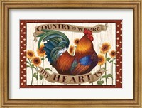 Framed Country Heart I Dots