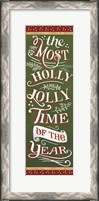 Framed Santas List Holly Jolly