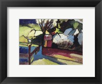 Framed Herbstlandschaft mit Baum (1910)