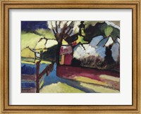 Framed Herbstlandschaft mit Baum (1910)