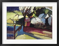 Framed Herbstlandschaft mit Baum (1910)