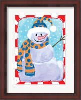 Framed Happy Snowman I
