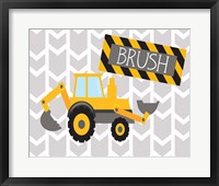 Construction Brush Framed Print