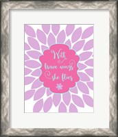 Framed Bird Floral Quote