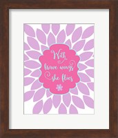 Framed Bird Floral Quote