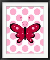 Framed Butterfly Polka Dots