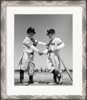 Framed 1960s Pair Of Little Leaguers In Uniform