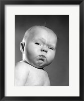 Framed 1950s Head Shot Of Baby