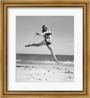 Framed 1950s Woman In Bikini Running