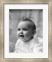Framed 1930s Profile Portrait Five Month Old Baby