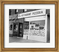 Framed 1960s Restaurant Pizzeria Storefront