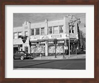 Framed 1940s Storefront Drugstore Windows Full Of Products