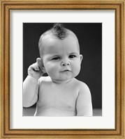 Framed 1940s Baby With Slight Squinting Eyes