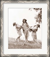 Framed 1900S 1920s Three Modern Dancers Outdoors