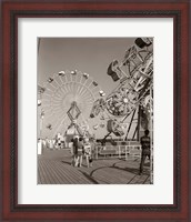 Framed 1960s Teens Looking At Amusement Rides