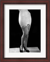 Framed 1940s Woman From Waist Down Wearing Girdle