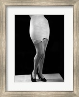 Framed 1940s Woman From Waist Down Wearing Girdle