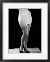 Framed 1940s Woman From Waist Down Wearing Girdle