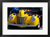 Framed 1939 1940 Ford Flame Job Painted Hot Rod Automobile