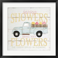 Framed Spring Showers Truck
