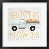 Spring Showers Truck Framed Print