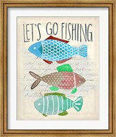 Framed Let's Go Fishing