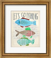 Framed Let's Go Fishing