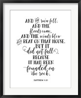 Framed Matthew 7-25