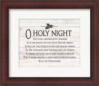 Framed O Holy Night