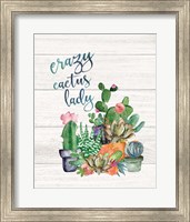 Framed Crazy Cactus Lady