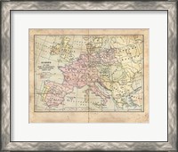 Framed Vintage Napoleon Empire Map