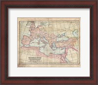 Framed Vintage Roman Empire Map