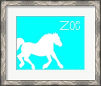Framed Blue Horse