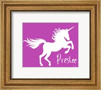 Framed Purple Unicorn