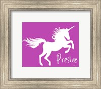 Framed Purple Unicorn