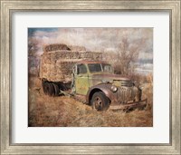 Framed Vintage Hay Truck
