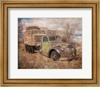 Framed Vintage Hay Truck