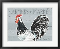 Framed Roosters Call I - No Dots