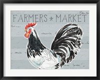 Framed Roosters Call I - No Dots