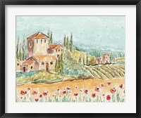 Framed Tuscan Breeze I No Grapes