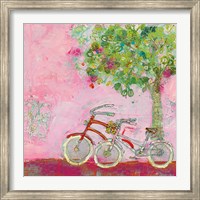 Framed Pink Bicycles