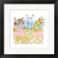 Framed Easter Kitties I