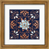 Framed October Garden XI Blue